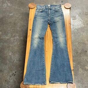 Citizens Of Humanity Distressed Blue Flare Jeans